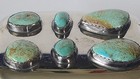 Vintage Native American Turquoise Gems Belt Buckle — photo 2