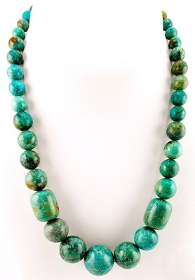 Jay King Necklace Turquoise Graduated Beads Sterling Silver  display picture 3