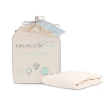 Naturepedic Organic Crib Mattress Cover - Waterproof, Breathable, Skin-Friendly