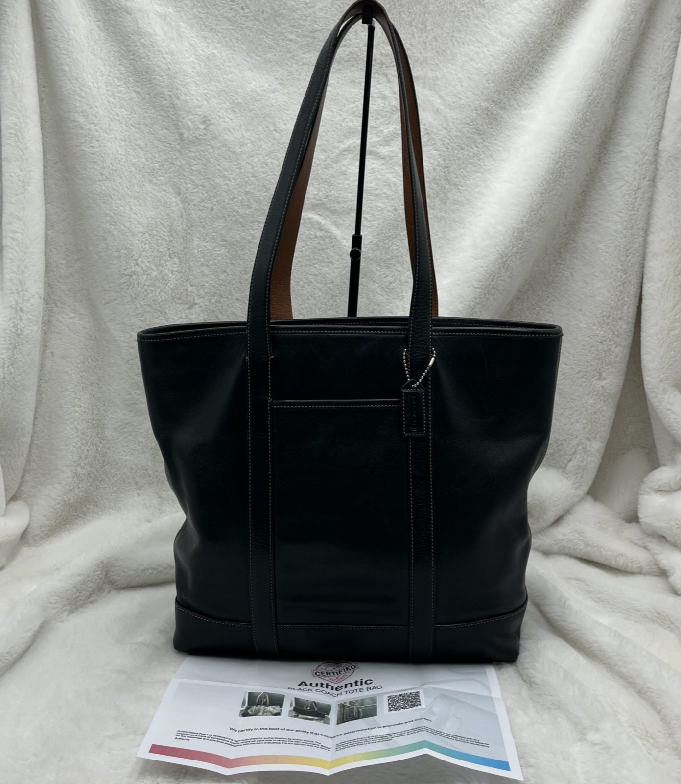 Vintage Coach Leatherware Gallery Tote 5188 Large Luxury Career Basic Black