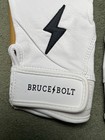 Bruce Bolt 2020 Premium Pro Short Cuff White Batting Gloves, Youth Medium — photo 8