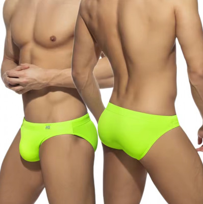 Men s Neon Swim Brief   Low Rise Sexy Bikini Swimsuit   Removable Pouch   Beach 