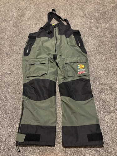 BASS PRO SHOPS GREEN 100MPH GORE-TEX RAIN BIBS MEN'S SIZE 2XL XXL