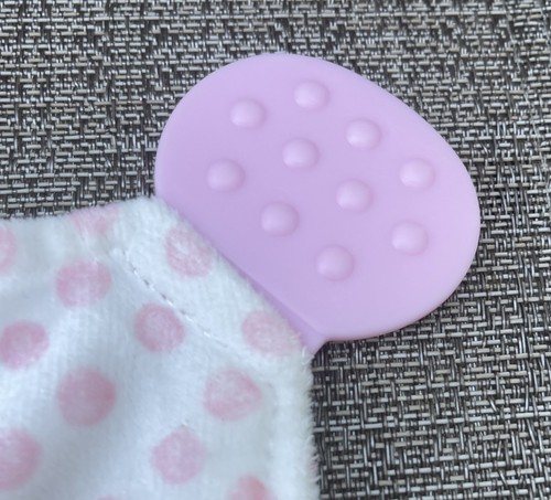 Magic Years Pink Bunny Rabbit Crinkle Lovey Security Blanket Carrot Teether - Picture 5 of 12