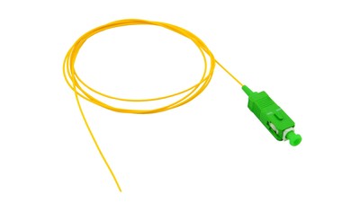 Pigtail światłowodowy SC/APC, LSZH, 1m, G.657, 0.9mm, Loose Tube (Easy strip), ż