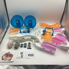 2008 Zhu Zhu Pet Hamster Fun House Extensions , Track, Wheel, Tunnels , Hamster