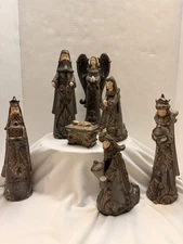 TII Collections D7723 NATIVITY 7 PIECES BROWN METALLIC DETAILING Transpac China