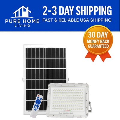 Versatile 300W Solar Flood Light - Waterproof Remote-Controlled Outdoor Lighting