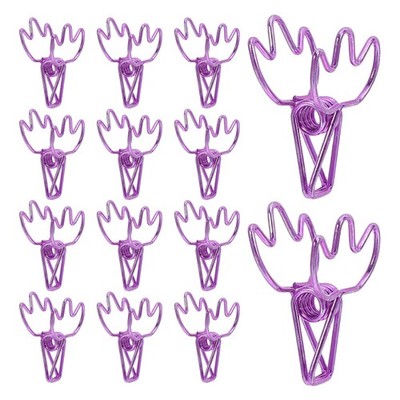 50 PCS Metal Clip Delicate Binder Clips Cute Wire Stationery