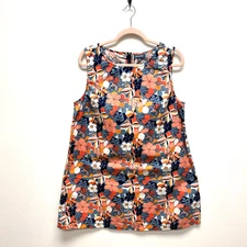 ModCloth Womens Blue Pink Floral Summer Retro Sleeveless Mini Shift Dress XL