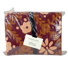 Schoolhouse Marguerita Mergentime Full/Queen Cotton Quilt- Raisin