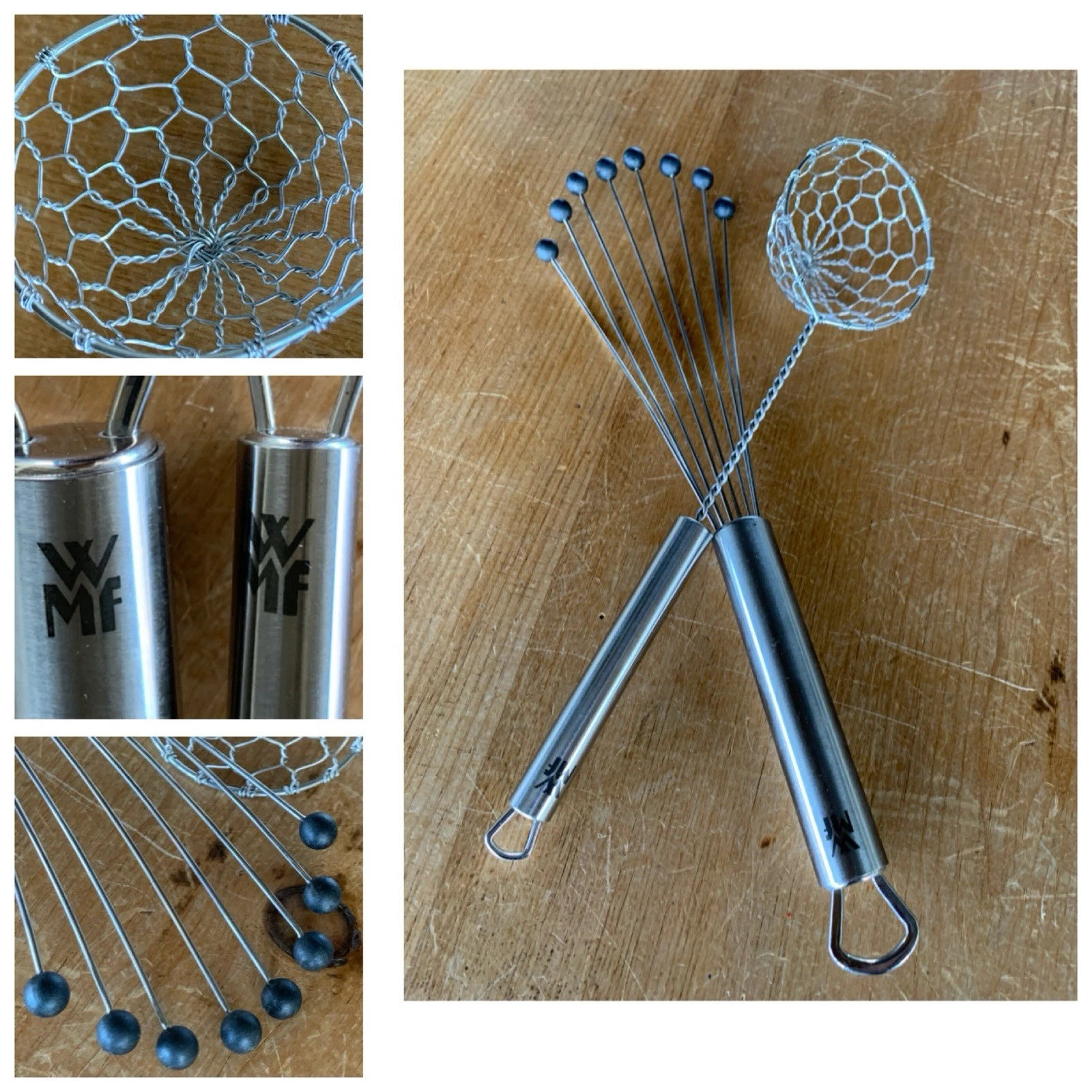 (2) WMF Germany Stainless Steel PROFI PLUS Sauce WHISK + Strainer BASKET
Opens in a new window or ta
