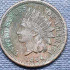1864 Indian Head Cent 1c VF Details #101933