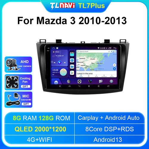 Car Radio Stereo Head Unit Apple Carplay For Mazda 3 2010-2013 GPS Backup Camera - Picture 17 of 48