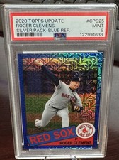 2020 TOPPS UPDATE SILVER PACK 1985 BLUE REFRACTOR ROGER CLEMENS /150 POP 1 PSA 9