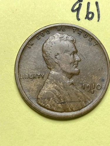1910-S LINCOLN WHEAT CENT, low mintage date, "Fine" condition #961