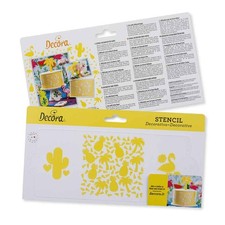 Stencil per torte trendy Ananas e fenicotteri 10x25 cm Decora