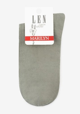 5905168074199 SKARPETKI DAMSKIE Len olive ONE SIZE WOMAN MARILYN