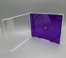10 PCS NEW Rare 10.4mm Single CD Jewel Cases, Purple Tray, Made in USA