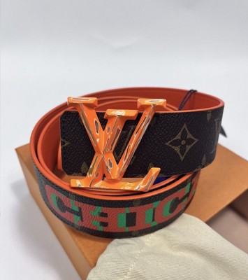Louis Vuitton X Pharrell - 'Chicago' Monogram Print Wendegürtel 40mm Größe: 90