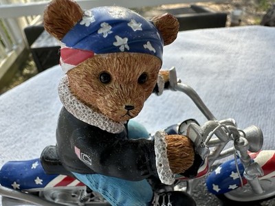 Bike Rider Faithful Fuzzies Bear To Be Wild Born To Ride Collectible