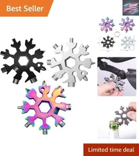 Durable Stainless Steel 18-in-1 Snowflake Multi Tool - Pocket-Sized Convenience