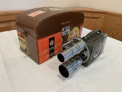 Vintage Bell & Howell 16mm Magazine 200 Camera with Multiple Lenses Parts Repair
