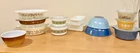 Vintage LOT of PYREX casserole dishes w/lids, mixing bowls & 2 loaf pans