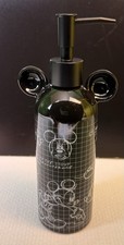 Disney Mickey Mouse Black Ceramic Sketchbook 9 Lotion Soap Dispenser Pump