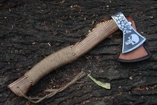 Custom Hand Made carbon steel Blade Tomahawk/Viking axe W/L/S HB-206