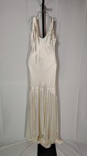 Lulus Women Love All Of Me Satin Maxi Dress Champagne Basic Sleeved Medium
