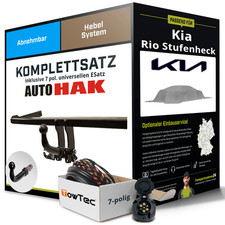 Anhängerkupplung abnehmbar für KIA Rio Stufenheck +E-Satz AHK