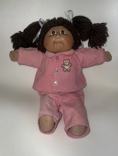 1982 Vintage Cabbage Patch Kids Doll, Brown Hair Brown Eyes Dimples CPK Outfit