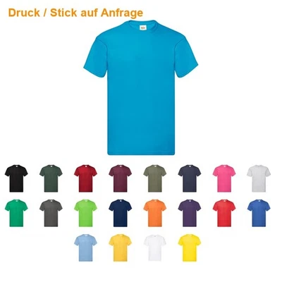 FRUIT OF THE LOOM Herren T-Shirt  Basic Shirt Baumwolle S-5XL 61-082-0  - Bild 1 von 2