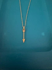 20 inch 925 gold plated cable chain with arrow pendant 10% to charity