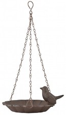 FB378 Hanging Bird Bath with 1 Bird