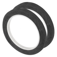 2 Rolls Black 0.31 Inch x 72 Yards Polyester Film Tape 8mm x 66m