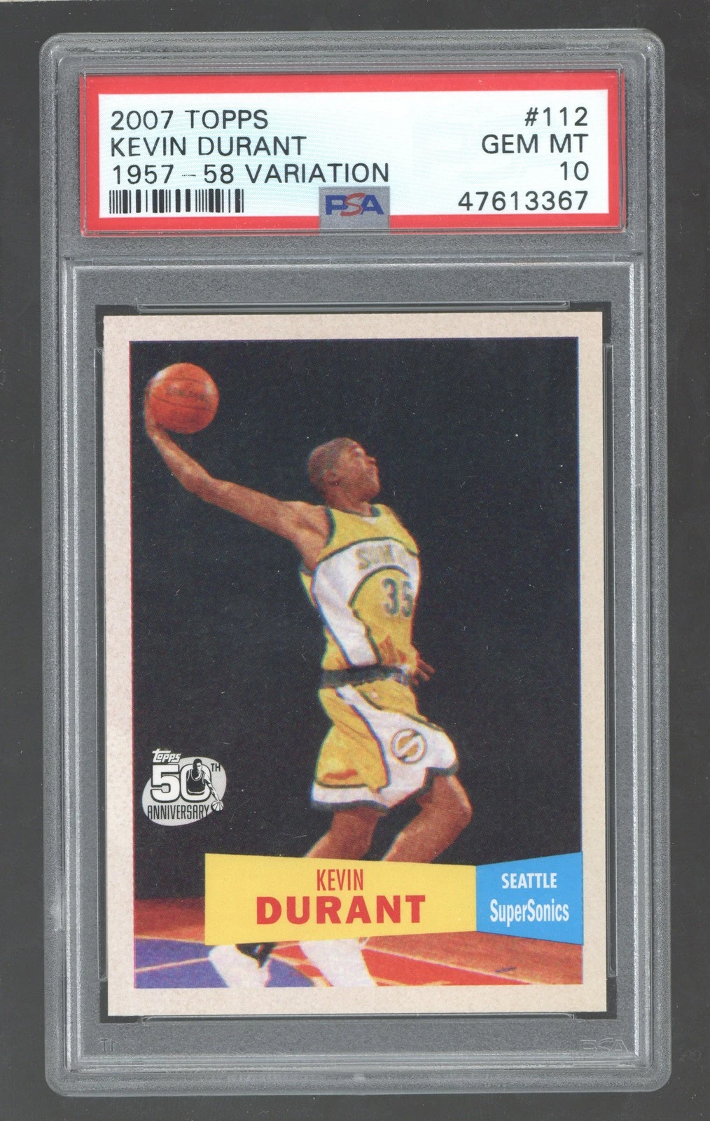 Kevin Durant Topps RC PSA 10
