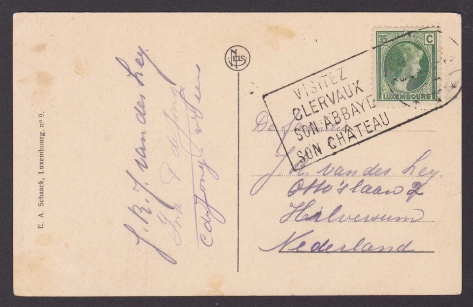 LUXEMBOURG, винтажная открытка, замок Клерво - Изображение 3 из 3