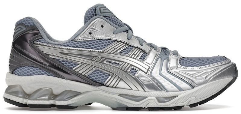 靴 asics GEL KAYANO 14 GRAY/SILVER ASICS Gel Kayano 14 Dolphin Grey Pure Silver for Sale