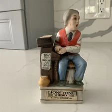 Lionstone Whiskey Empty Bottle  Piano Player Sculptured Porcelain Decanter