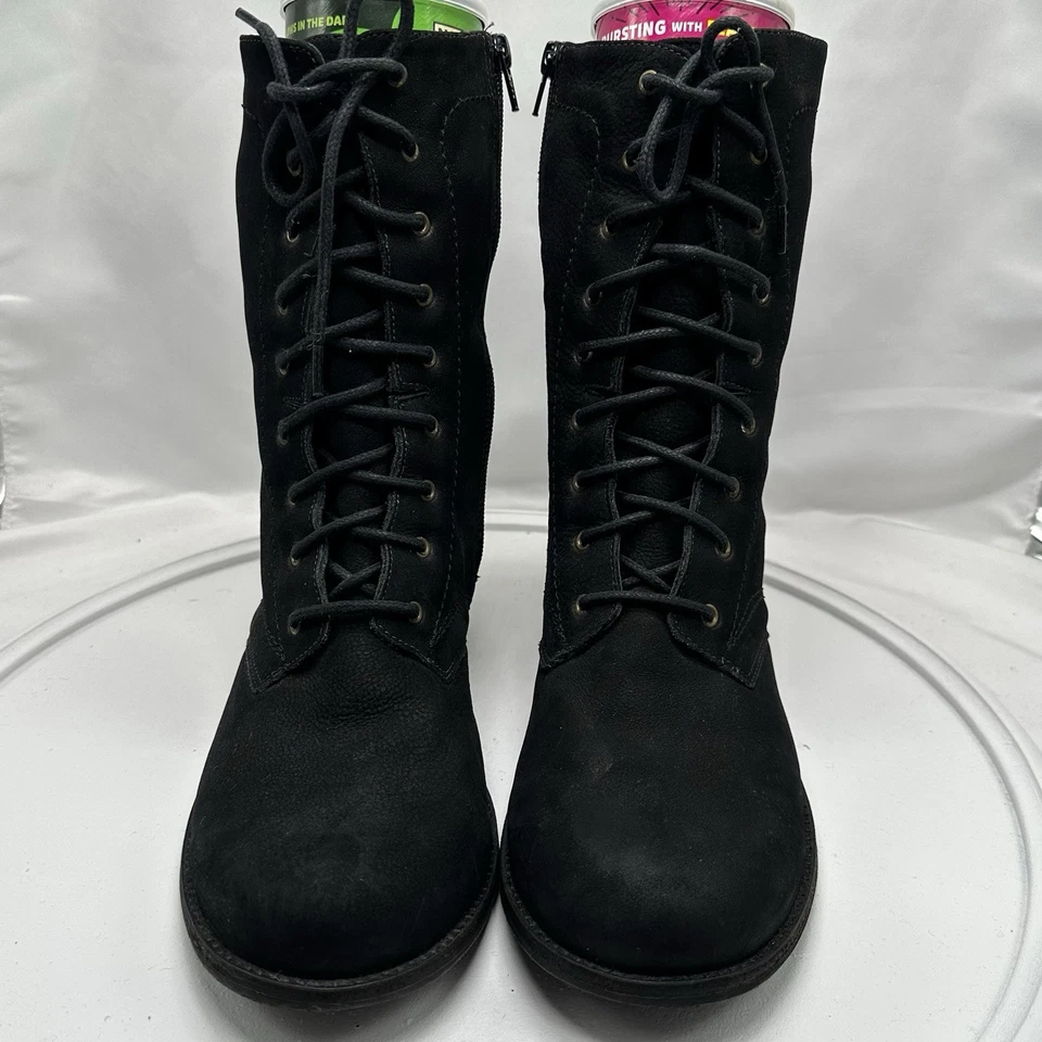 Bota de Combate Elites by Walking Cradles Cuero Con Cordones y Cremallera Negra Talla 11 W Brasil Foto 2 de 4