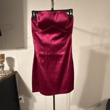 Forever 21 Pink Satin Strapless Sweetheart Bodycon Mini Dress Size M
