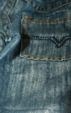 PUMPKIN PATCH Shiny Girl's Blue Denim Jeans Stretch Waist Size 5 Childrens Kids