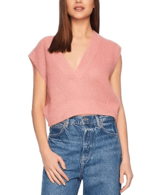 Susana Monaco Mohair V Neck Sweater Vest NEW NWT