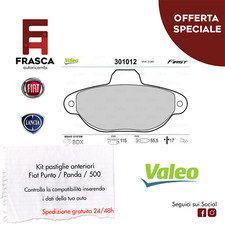 PASTIGLIE FRENO ANTERIORI Fiat	Seicento 600	187_	1.1	1998-2010	 40 KW 54CV