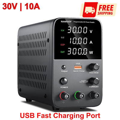 0~30V 0~10A Adjustable Lab DC Power Supply Bench Switching Variable precision