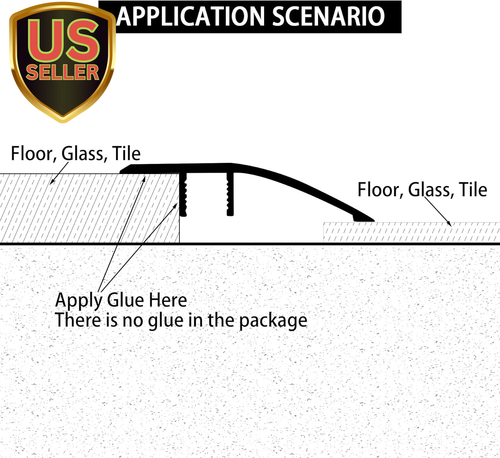 Aluminum Floor Transition Threshold Strip, Bridge the Height Gap between 0.2 ...