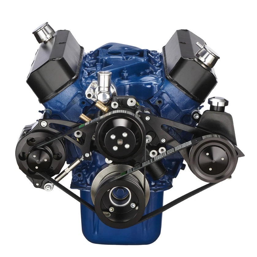 Black Ford 289-302 Serpentine Conversion Kit - Alternator & Power Steering - Image 2 of 4