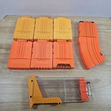 N-Strike Elite Nerf 12 10 6 Max Round Dart Gun Ammo Clip Magazine Lot of 8